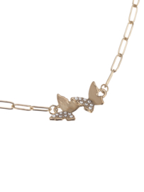 rose en camellia armband met 2 vlinders