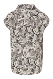 zusss top met grafische print of white/zwart