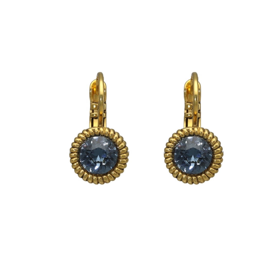 Camps & Camps oorbellen Swarovski Denim Blue