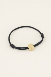 my jewellery armband | Zwart vader armbandje goud