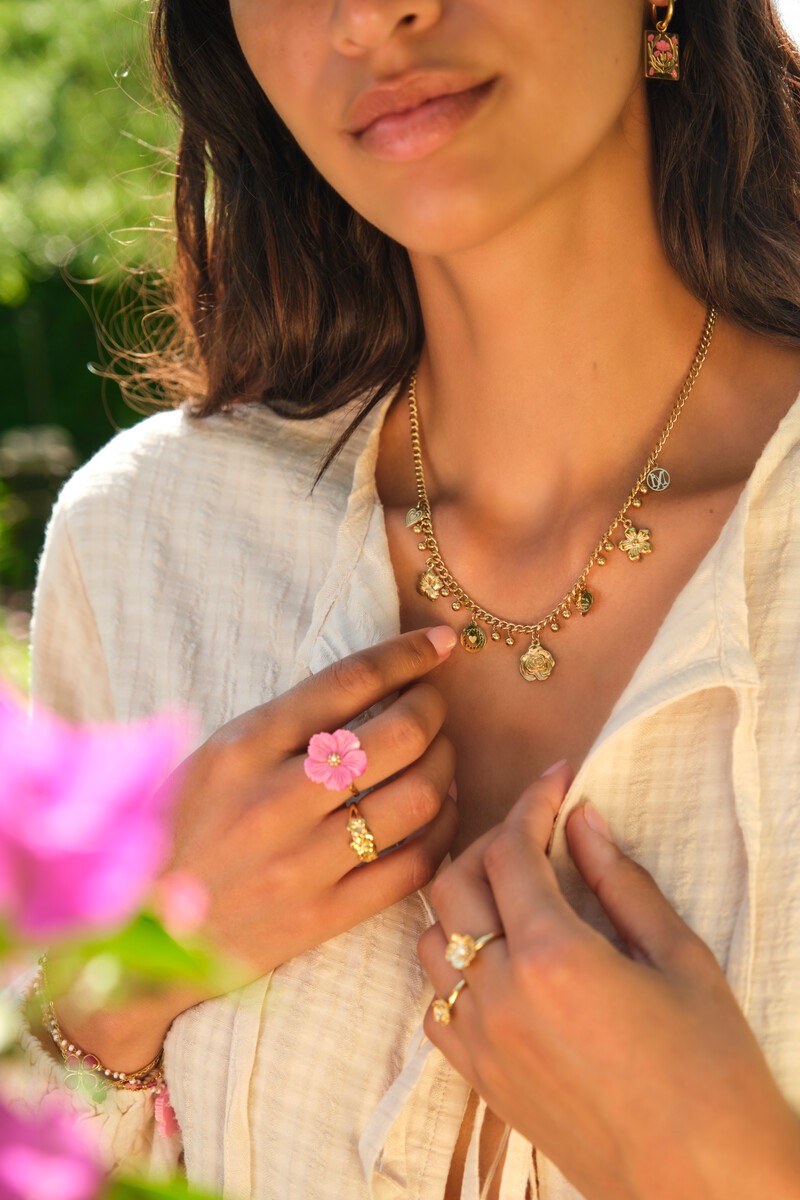 My Jewellery Botanical ketting met candy bloemen
