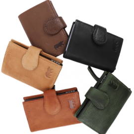 Bear design Card holder 'Evie' zwart