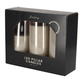 giftstories Jens living LED Stompkaarsen Steengrijs /3