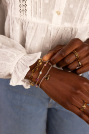 My jewellery armband ovaal met hartjes goud