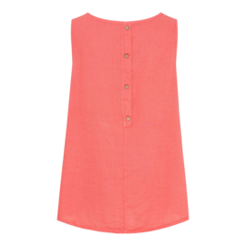 marta du chateau mouwloze blouse koraal