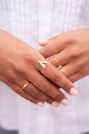 My jewellery verstelbare ring met hart goud