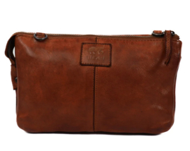 Bear Design schoudertasje 'Uma' gevlochten | cognac