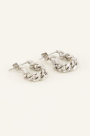 My Jewellery | oorbellen lange schakels zilver