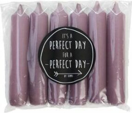 Rustik Lys kaarsen | set van 6 Mauve