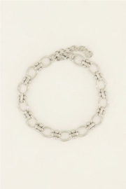 My Jewellery armband | Armband met schakels en bolletjes zilver