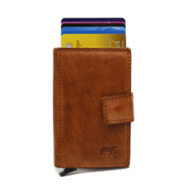 Bear Design portemonnee anti skim | cognac