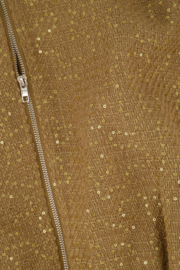 zusss bomber jasje met sequins beige