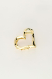 My jewellery gouden hart haarclip gedraaid