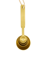 zusss set van 4 maatlepels goud