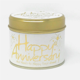 prospectt lily flame geurkaars in blik Happy Anniversary