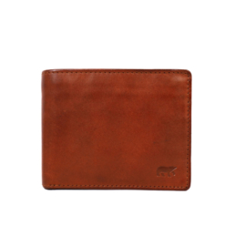Bear design Billfold 'Wesley' cognac