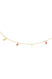 Zusss mooimakers ketting met klavertjes roze rood goud