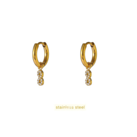 Go Dutch Label oorbellen Sparkly Infinity Hoop goud
