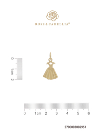 rose en camellia bedel jurk