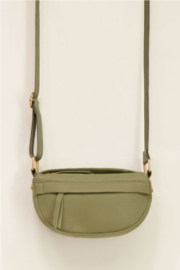 My jewellery tas crossbody donkergroen met extra vak