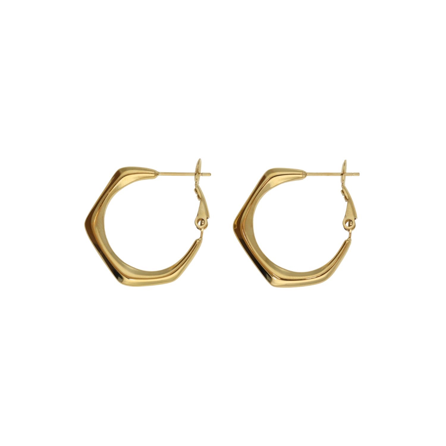 Camps & Camps oorbellen Little Hexagon Hoop Earrings