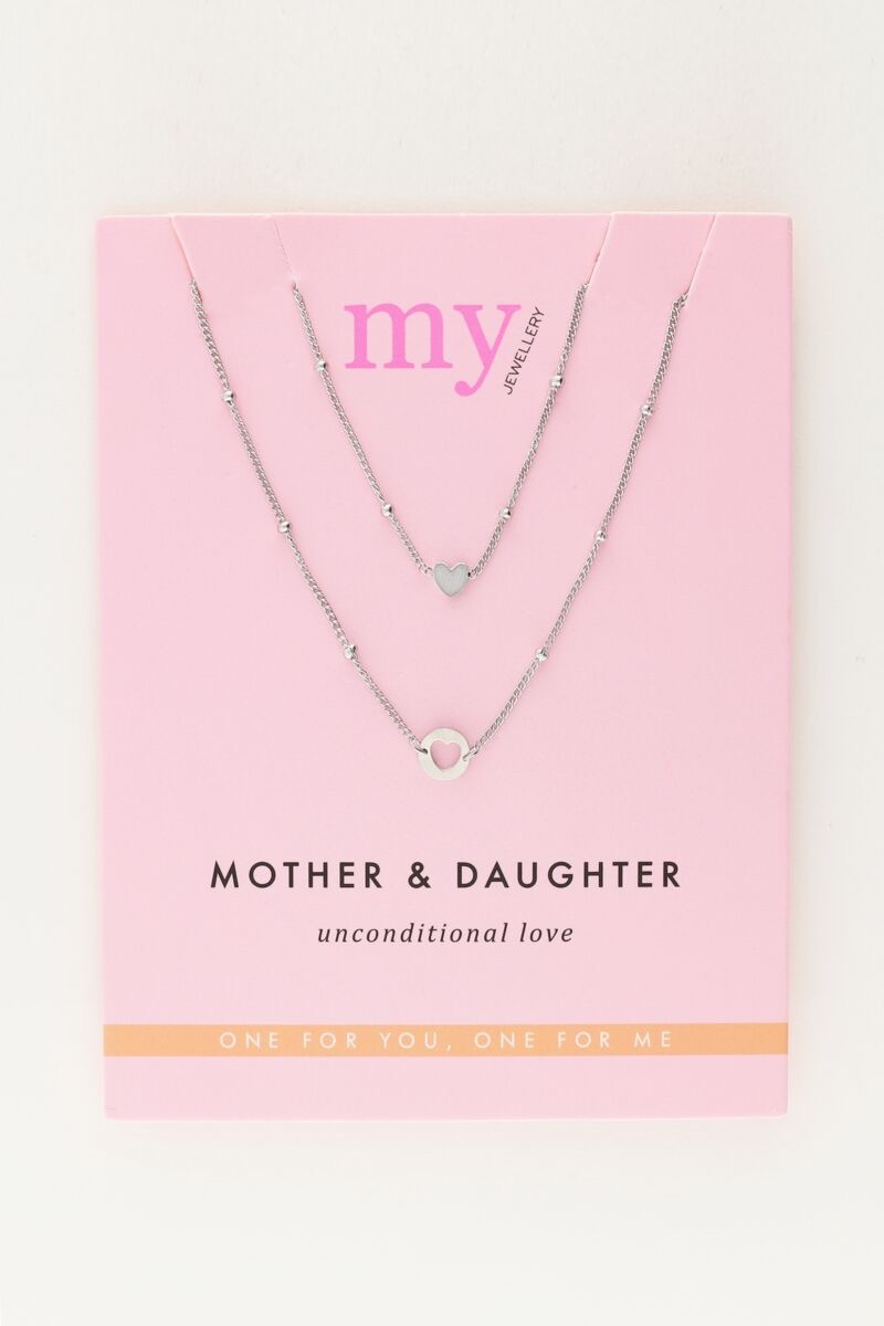 My jewellery Moeder en dochter ketting zilver