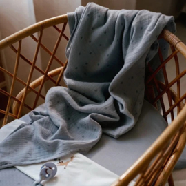 Little Dutch Swaddle Pure denim blue - 120 cm