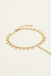 my jewellery armband | armband met ring en ronde bedels goud