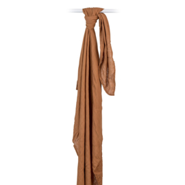 Lulujo swaddle 120 x 120 cm bamboe | uni oker/tan