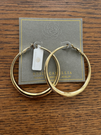 rose en camellia oorbellen classic hoop goud