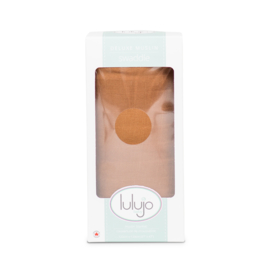 Lulujo swaddle 120 x 120 cm bamboe | uni oker/tan