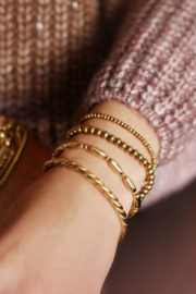 My Jewellery armband | stretch armband stalen kralen goud