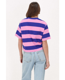 My Jewellery Blauw-roze gestreept T-shirt