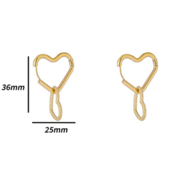 Go Dutch Label oorbellen Double Hoop Earring - 14K