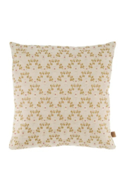 zusss kussen wieber bloem borduur 45x45cm linnen/ goud