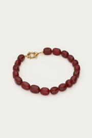 My Jewellery Burgundy armband met kralen