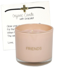 My Flame geurkaars met wens-armband - friend - green tea time