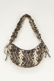 My jewellery Slangenprint crossbody tas met ruffles