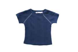 Snoozebaby riffle tshirt jord | blue rib