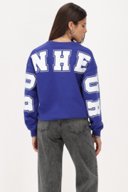 My jewellery Blauwe oversized sweater "Bonheur"