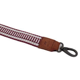 Bear Design Bag strap 5 bordeaux wit cognac