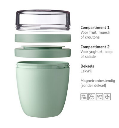 mepal lunchpot ellipse mini nordic sage