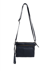 black colour tas | leren handtas zwart