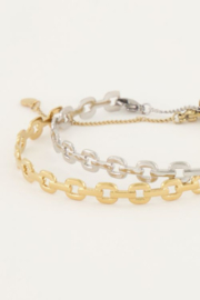 My Jewellery armband | mix bangle open schakel goud
