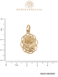 rose en camellia bedel roos ovaal