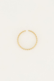 My Jewellery ring | verstelbare mix ring bolletjes goud.
