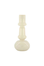 Zusss glazen kandelaar 18cm  zand
