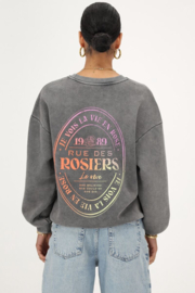 My jewellery Donkergrijze sweater "Rue des rosiers"