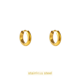 Go Dutch Label oorbellen essential hoop 3mmx9mm goud