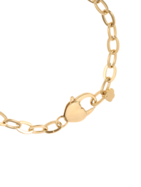 rose en camellia armband schakel met hartsluiting